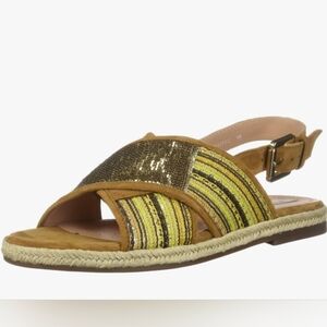 Like New Geox Gold Pistachio Sandals 8.5 Eu39